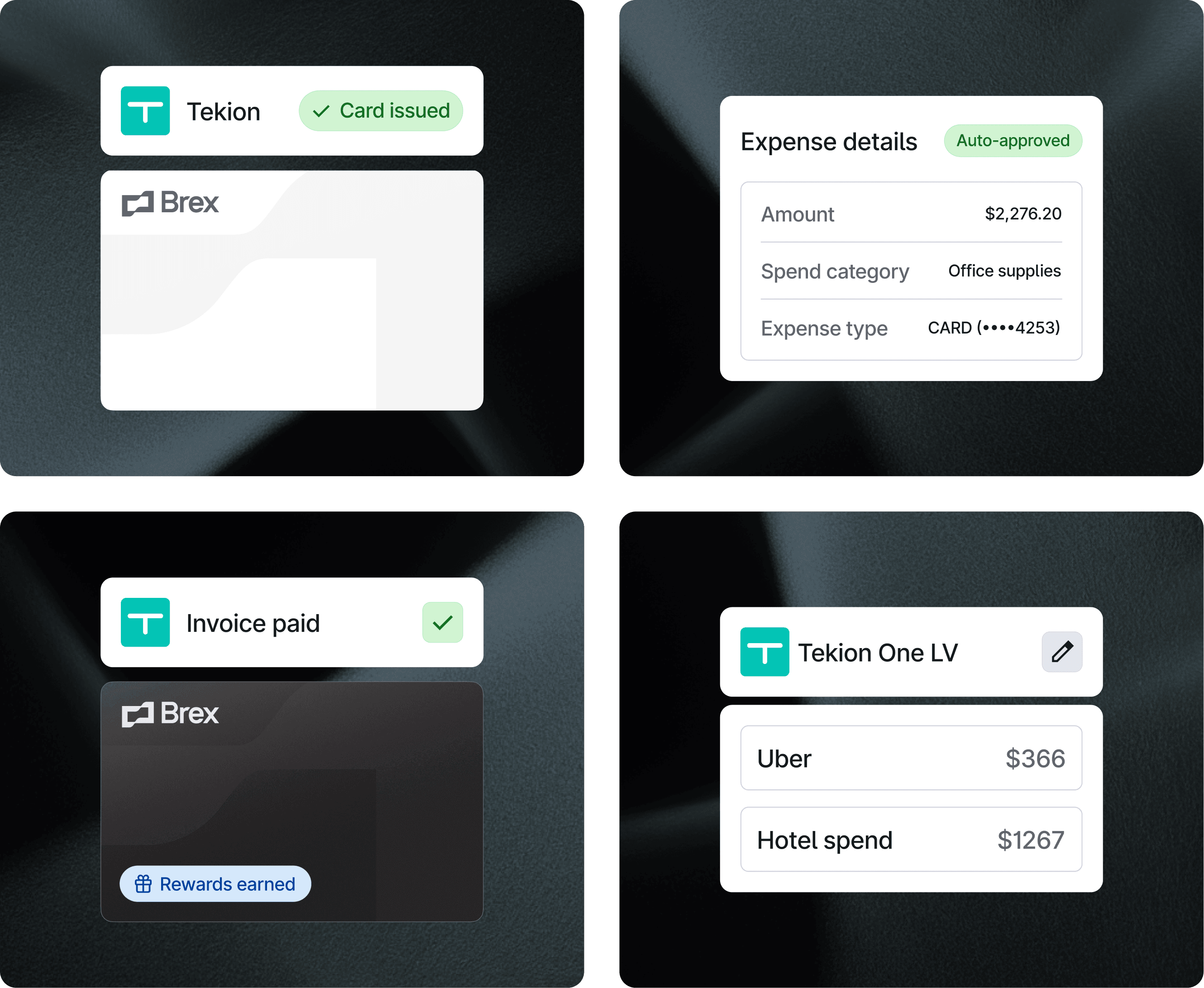 UI of Brex embedded